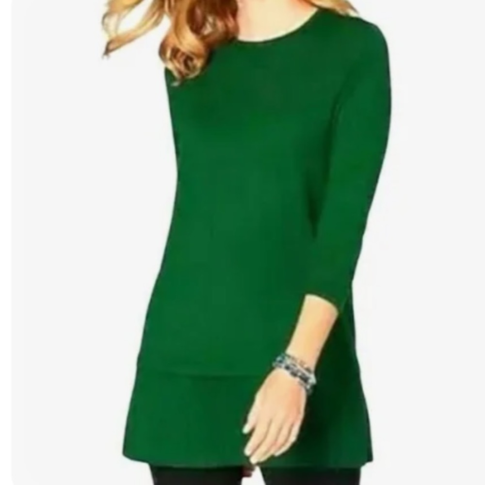 J. Jill Womens SZ SP Talia Balsam Merino Wool Washable Crew Neck Sweater